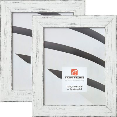 Craig Frames Jasper, 24 x 24 Inch Picture Frame, Country Marshmallow White, Set of 2