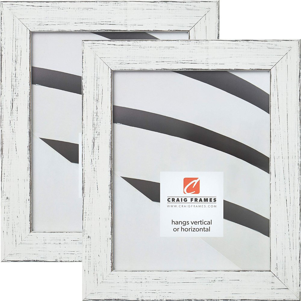 Craig Frames Jasper, 24 x 24 Inch Picture Frame, Country Marshmallow White, Set of 2