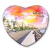 India Mumbai Fridge Magnet Refrigerator Stickers Collection Decorative Magnet Travel Souvenir Heart-Shaped Crystal Glass view 1