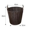 ASFD Practical and Convenient Storage Basket Storage Bins Plastic Large Laundry Basket Household Living Room Clothes Storage Baskets Home Office Storage Perfect Organization and Storage view 2