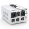 LVYUAN Heavy Duty 5000W Watt Voltage Transformer Converter Step Up/Down Converter 110/120 Volt - 220/240 Volt with 3 US,2 European,1 Universal Outlets and CE Certified,Circuit Break Protection view 1