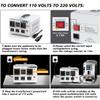 LVYUAN Heavy Duty 5000W Watt Voltage Transformer Converter Step Up/Down Converter 110/120 Volt - 220/240 Volt with 3 US,2 European,1 Universal Outlets and CE Certified,Circuit Break Protection view 4