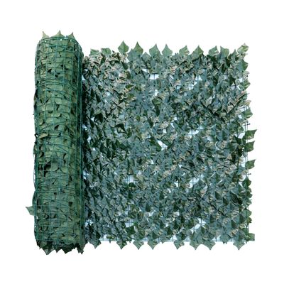 Windscreen4less 58"x117" Artificial Ivy Leaf Privacy Fence Screen Faux Leaves Fence Cover Wall Decoration for Outdoor Garden Patio Porch Deck Balcony Yard (1 Pack, Dark Green)