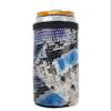 Cowhide Skinny Can, Animal Print Hair On Cowhide, Slim Beer Holder, Drink Huggie, Leather Drink Wrap Huggie (Purple Snake Print) view 1