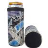 Cowhide Skinny Can, Animal Print Hair On Cowhide, Slim Beer Holder, Drink Huggie, Leather Drink Wrap Huggie (Purple Snake Print) view 2