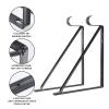 HOME MASTER HARDWARE Heavy Duty Closet Shelf Rod Brackets, Wall Mounted Closet Shelves Bracket with Rod Shelving Support, Black with Screws 4 Pack view 2