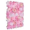 6 Pcs Artificial Flowers Wall Romantic Rose Flower Wall for Background Decoration Roses Wall Panel Hanging Wedding Venue Main Road Decor Silk Flower Panels for Photo Backdrop Decor (Dark Pink) view 1