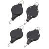 YAMIA Retractable Plant Pulley Plant Pulley, 4 Pack Retractable Heavy Duty Easy Reach Pulley Plant Hanging Flower Basket Hook Hanger, for Garden Baskets Pots Indoor Outdoor Decoration - Black view 1