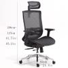 ADIE Office Chair Neck Protective Office Chair Ergonomic Armchair Back Chair with Adjustable Headrest and Lumbar Support Executive Swivel Chair Desk Chair (Color : Blue) view 2