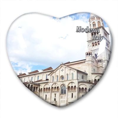 Italy Modena Fridge Magnet Refrigerator Stickers Collection Decorative Magnet Travel Souvenir Heart-Shaped Crystal Glass