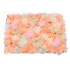 6 Pcs Artificial Flowers Wall Romantic Rose Flower Wall for Background Decoration Roses Wall Panel Hanging Wedding Venue Main Road Decor Silk Flower Panels for Photo Backdrop Decor (Champagne) view 1