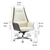 ADIE Office Chair Leather Office Chair Ergonomic High Elastic Comfortable Seat Home Office Computer Chair Swivel Boss Chair Adjustable Height Desk Chair (Color : Brown, Size : Cowhide) view 2