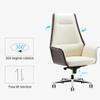 ADIE Office Chair Leather Office Chair Ergonomic High Elastic Comfortable Seat Home Office Computer Chair Swivel Boss Chair Adjustable Height Desk Chair (Color : Brown, Size : Cowhide) view 4