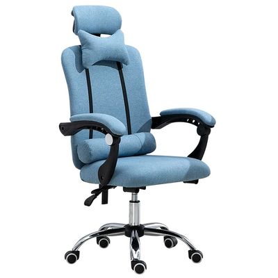 ADIE Office Chair Mesh Office Chair Ergonomic Computer Chair Home Gaming Chair Comfortable Armchair Lift Swivel Chair with Adjustable Headrest Desk Chair (Color : Blue, Size : Fabric Style)