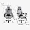ADIE Office Chair Mesh Office Chair Ergonomic Computer Chair Home Gaming Chair Comfortable Armchair Lift Swivel Chair with Adjustable Headrest Desk Chair (Color : Blue, Size : Fabric Style) view 2