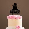 Wedding Lesbian Two Brides Silhouette Wedding Cake with Pet Mrs And Mrs Cake Toppers for Wedding Personalized Wedding Cake Topper Marriage Equality Cake Topper Funny Cake Topper Black Acrylic, 6 Inch view 4