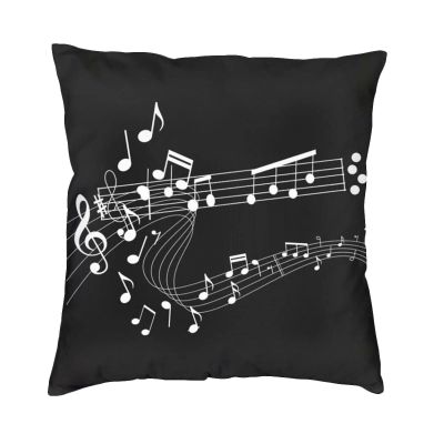 ASYG 18" X 18" Music Throw Cushion Covers Music Notes Throw Pillow Square Music Decorative Throw Pillow Case Double Side Design