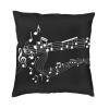 ASYG 18" X 18" Music Throw Cushion Covers Music Notes Throw Pillow Square Music Decorative Throw Pillow Case Double Side Design view 1