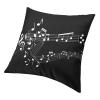 ASYG 18" X 18" Music Throw Cushion Covers Music Notes Throw Pillow Square Music Decorative Throw Pillow Case Double Side Design view 3