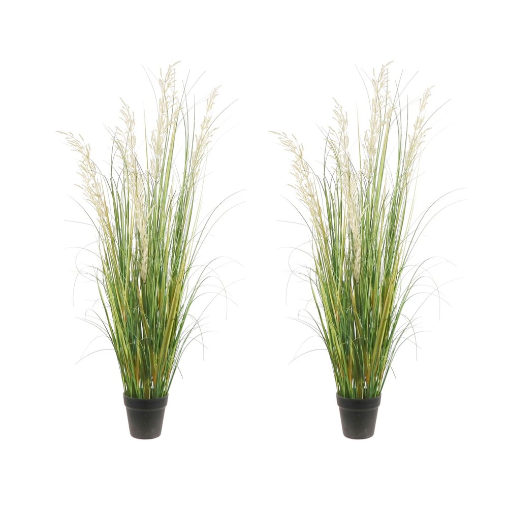 AfanD Artificial Plant, 47in Tall, 2pk Grass, Faux House Plant in Pot, Indoor Decorative Flowers & Plants, Housewarming Gift