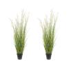 AfanD Artificial Plant, 47in Tall, 2pk Grass, Faux House Plant in Pot, Indoor Decorative Flowers & Plants, Housewarming Gift view 1