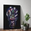 XDTIOPIMY Wall Art Music Poster Microphone Canvas Print Decor for Living Room, Bedroom, Office - Framed Ready to Hang 12x18 Inches view 2