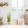AfanD 4ft(47in) Tall Artificial Grass Plant with White Reed Flowers in Pot, Faux Indoor Home Decorative Plants for House view 3
