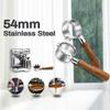 Matybobe Coffee Machine Bottomless Filter 54mm Stainless Steel Holder Portafilter Branch Wooden Handle Professional Coffee Accessory Compatible with Breville 8 Series Coffee Machines view 3