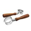 Matybobe Coffee Machine Bottomless Filter 54mm Stainless Steel Holder Portafilter Branch Wooden Handle Professional Coffee Accessory Compatible with Breville 8 Series Coffee Machines view 4