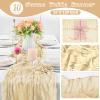 10 Pcs Ivory Cheesecloth Table Runner 10FT, Gauze Table Runner for Wedding Reception Sheer Bridal Shower Birthday Party Boho Table Decoration, Rustic Romantic Wedding Runner view 2