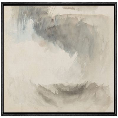 SIGNLEADER Framed Canvas Print Wall Art Black Blue Abstract Pastel Landscape Nature Wilderness Illustrations Modern Art Decorative Minimal Rustic for Living Room, Bedroom, Office - 16"x24" Black
