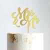 Mr And Mrs Cake Topper Bride And Groom with Pet Wedding Cake Topper Couple Silhouette Personalized Wedding Cake Topper Funny Cake Toppers for Wedding Gold Glitter Wood, 6 Inch view 4
