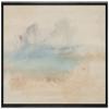 SIGNLEADER Framed Canvas Print Wall Art Pastel Abstract Paint Stroke Landscape Nature Wilderness Illustrations Modern Art Decorative Minimal Rustic for Living Room, Bedroom, Office - 16"x24" BLACK view 1