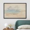 SIGNLEADER Framed Canvas Print Wall Art Pastel Abstract Paint Stroke Landscape Nature Wilderness Illustrations Modern Art Decorative Minimal Rustic for Living Room, Bedroom, Office - 16"x24" BLACK view 2