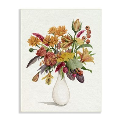 Stupell Industries Traditional Country Flower Bouquet Autummal Arrangement, Design by Grace Popp