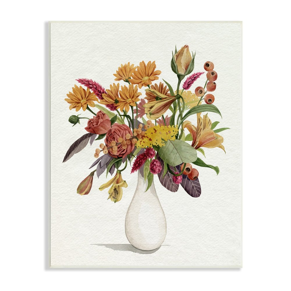 Stupell Industries Traditional Country Flower Bouquet Autummal Arrangement, Design by Grace Popp