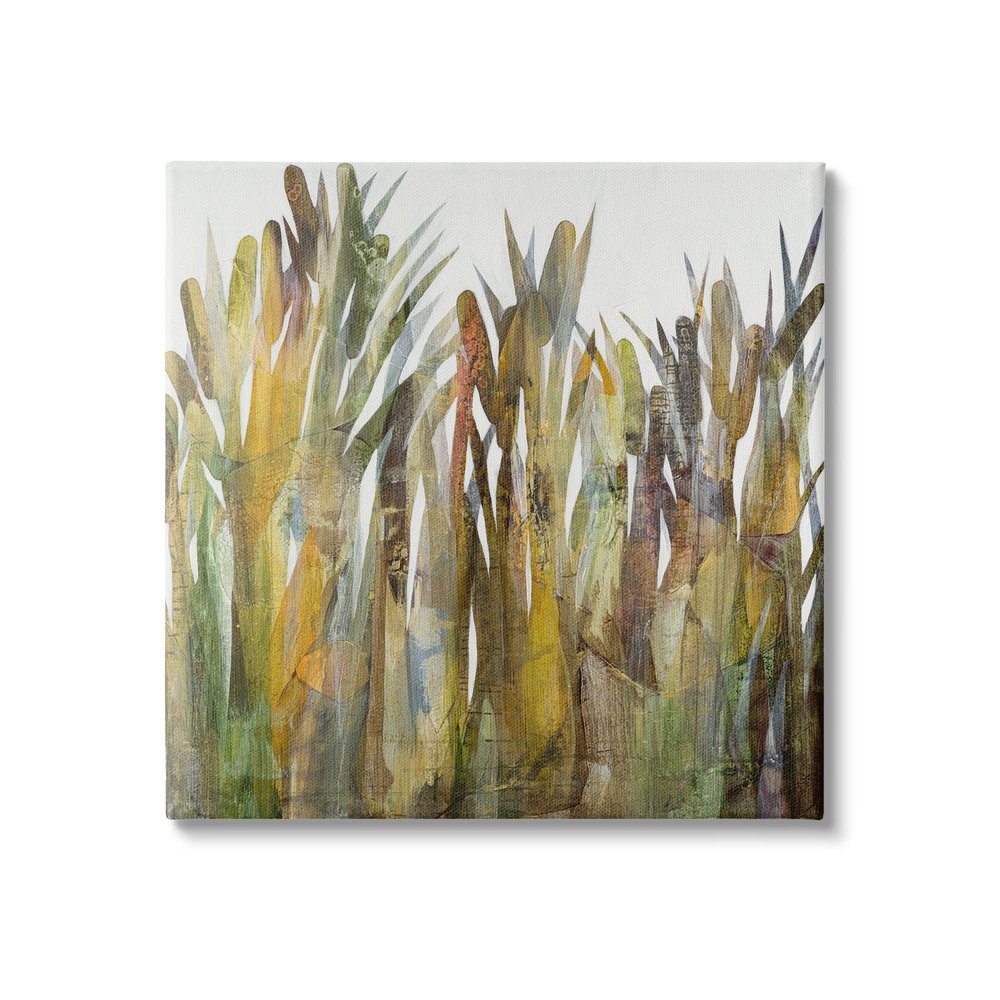 Stupell Industries Abstract Cattails Grass Collage Neutral Tones, Design by Ruth Fromstein