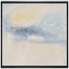 SIGNLEADER Framed Canvas Print Wall Art Blue Yellow Pastel Cloud Landscape Nature Wilderness Illustrations Modern Art Decorative Minimal Rustic for Living Room, Bedroom, Office - 16"x24" BLACK view 1