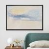 SIGNLEADER Framed Canvas Print Wall Art Blue Yellow Pastel Cloud Landscape Nature Wilderness Illustrations Modern Art Decorative Minimal Rustic for Living Room, Bedroom, Office - 16"x24" BLACK view 2