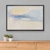 SIGNLEADER Framed Canvas Print Wall Art Blue Yellow Pastel Cloud Landscape Nature Wilderness Illustrations Modern Art Decorative Minimal Rustic for Living Room, Bedroom, Office - 16"x24" BLACK view 3