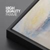 SIGNLEADER Framed Canvas Print Wall Art Blue Yellow Pastel Cloud Landscape Nature Wilderness Illustrations Modern Art Decorative Minimal Rustic for Living Room, Bedroom, Office - 16"x24" BLACK view 4