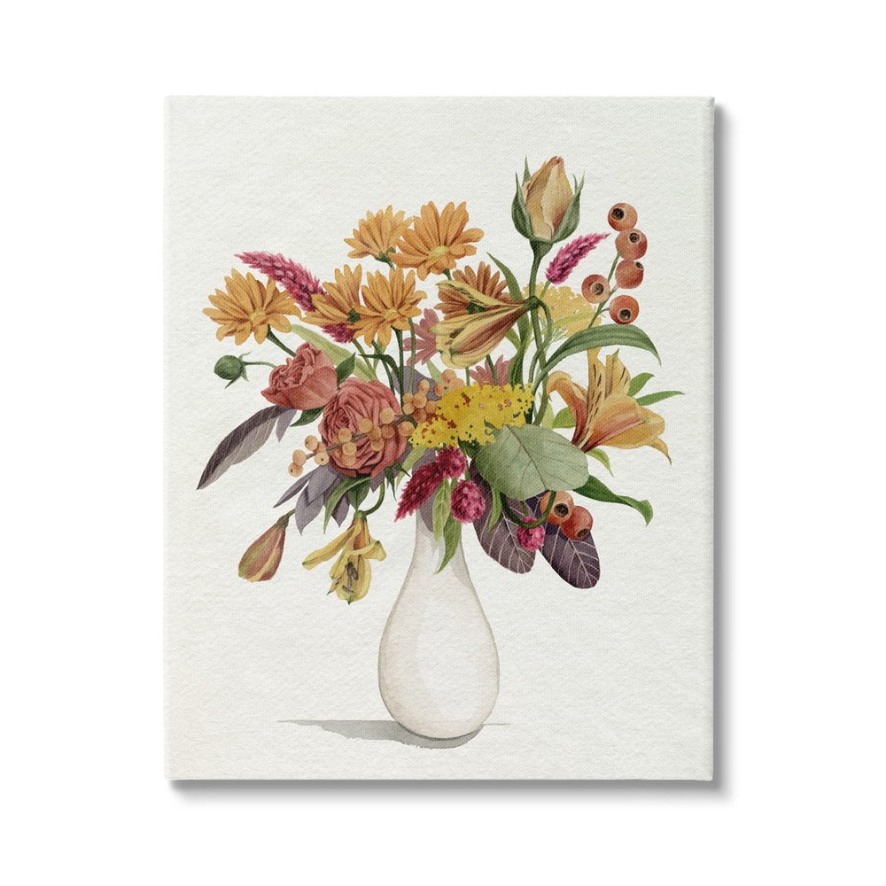Stupell Industries Traditional Country Flower Bouquet Autummal Arrangement, Design by Grace Popp