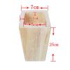 LUOFDCLDDD Furniture Legs4Pack Height Wood Sofa Legs Reliable Woodenniture Legs,20 cm Liftniture Risers Bed Risers, Solid Color Tea Table Cabinet Legs Sofa Feets/5Cm/2.0In view 2