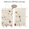 Resovo Hanging Earrings Organizer, Earring Holder & 20 Hooks, Holds Up To 300 Pairs, Compact Design, Soft Material, Earring Hanger Earring Display Hanging Organizer for Women Girls -1 Pack view 2