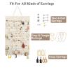 Resovo Hanging Earrings Organizer, Earring Holder & 20 Hooks, Holds Up To 300 Pairs, Compact Design, Soft Material, Earring Hanger Earring Display Hanging Organizer for Women Girls -1 Pack view 3