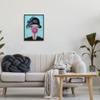 Stupell Industries Ostrich Stylish Vintage Black Hat Pink Bubblegum, Design by Coco de Paris view 2