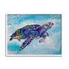 Stupell Industries Beautiful Sea Turtle Swimming Stippled Water Splashing, Design by MB Cunningham view 1