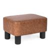 Decent Home Footrest Small Ottoman Rectangular Footstool Modern Stool Seat Chair for Home Living Room Bedroom (Light Brown) view 1