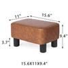 Decent Home Footrest Small Ottoman Rectangular Footstool Modern Stool Seat Chair for Home Living Room Bedroom (Light Brown) view 3