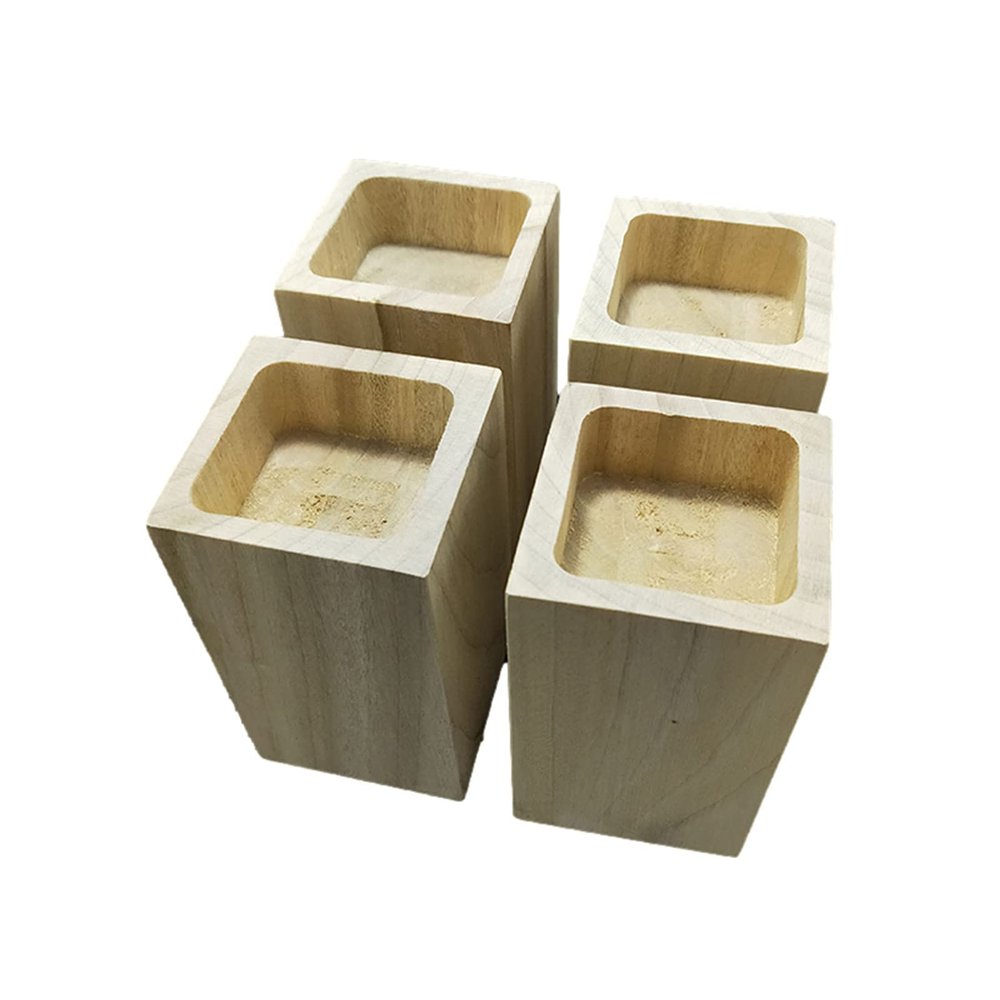 LUOFDCLDDD Furniture Legs4Pack Height Wood Sofa Legs Reliable Woodenniture Legs,20 cm Liftniture Risers Bed Risers, Solid Color Tea Table Cabinet Legs Sofa Feets/10Cm/3.9In